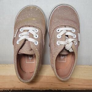 VANS Toddler Gold Shimmer Shoes - Size 5